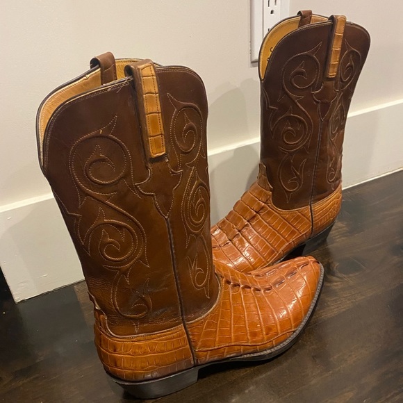 Lucchese Handmade Alligator Tail Cowboy Boots - Picture 2 of 13